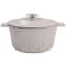 Martha Stewart 3qt. Light Taupe Enameled Cast Iron Dutch Oven with Lid
